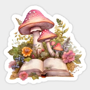 Magical Mushroom Spellbook Sticker